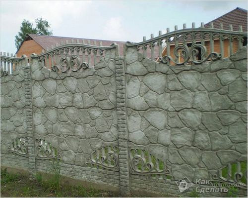 Бетонный забор своими руками - изготовление бетонного забора