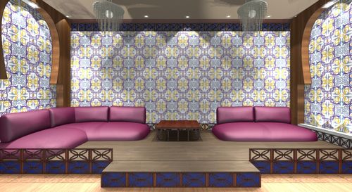 Дизайн проект гостиной комнаты в арабском стиле. Фото и рекомендации