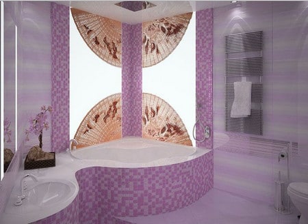 Дизайн ванной в сиреневом цвете: нюансы использования оттенка в различных интерьерах