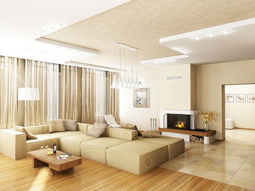Интерьер гостиной в стиле минимализм, в том числе дизайн зала в светло-бирюзовых тонах   фото