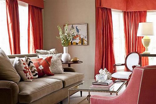 Как использовать персиковый цвет в интерьере гостиной, кухни, спальни