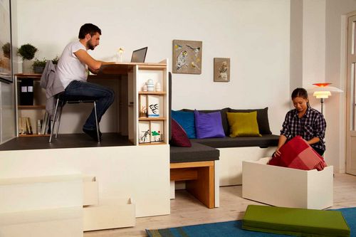 Как обустроить квартиру-студию 18 кв м, примеры интерьеров, видео