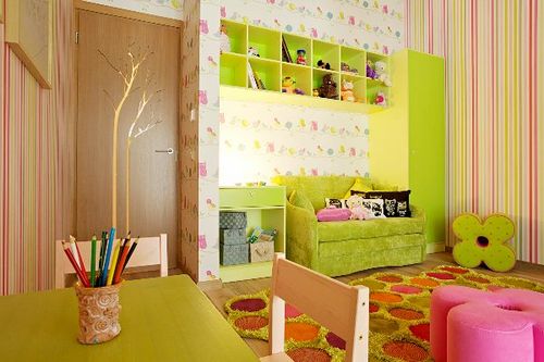 Комбинированные обои для детской комнаты: принципы и варианты создания комбинаций