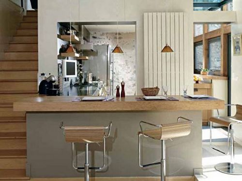 Оформление барной стойки на кухне: освещение, расположение, дизайн