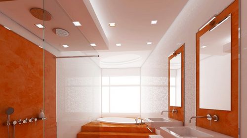 Подвесной потолок в ванной: фото установки своими руками