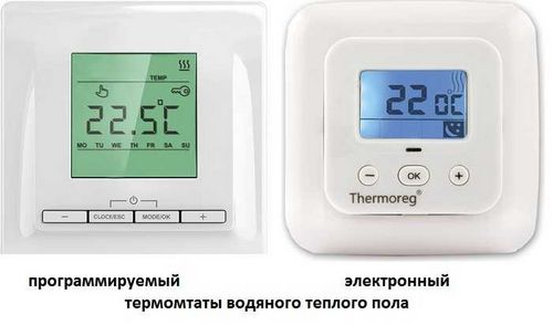 Терморегулятор для водяного теплого пола и термостат температуры