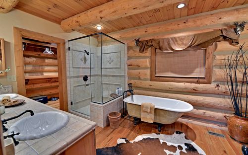 Ванная комната в деревянном доме: фото и идеи оформления